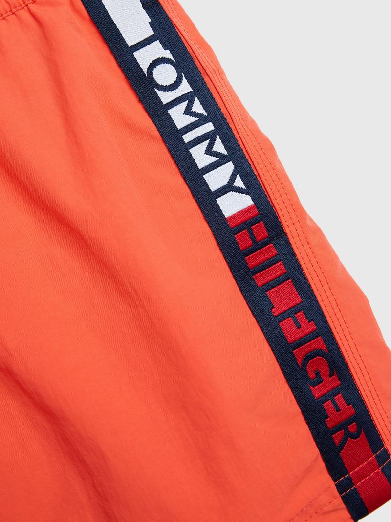 Fiú Tommy Hilfiger Logo Stripe Trunk Úszóruhák Narancssárga | HU 2234OKI